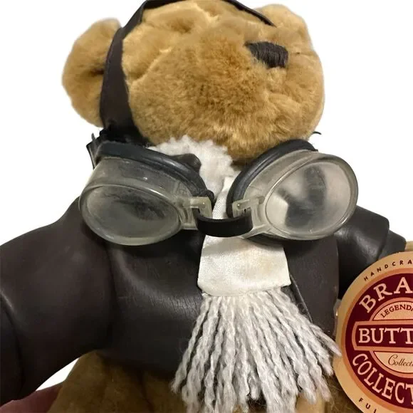 Vtg Brass Button Bears Rosie & Radar W/Bench 1997 Legendary Collection Cottage